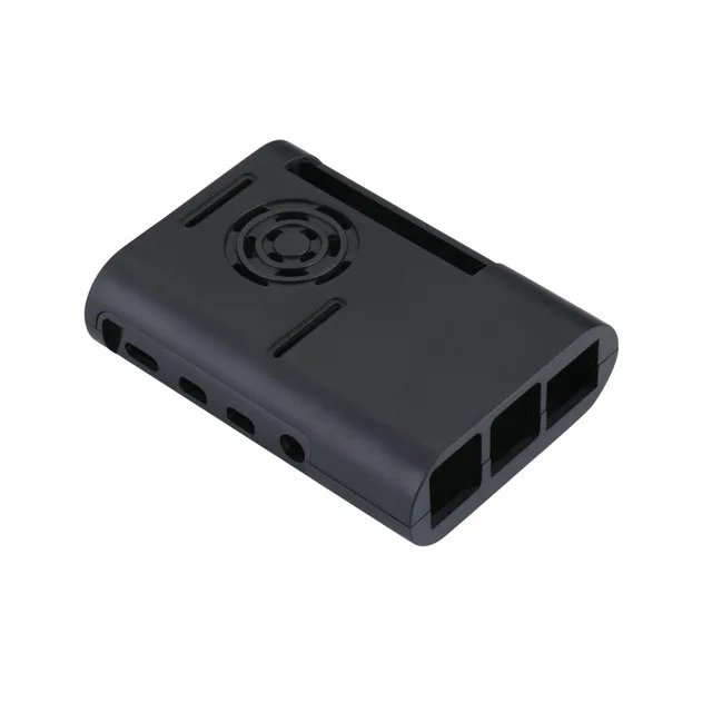 Black Raspberry Pi 4 черная прозрачная белая полка АБС чехол для RPI 4 Модель B защитный корпус Поддержка охлаждающего вентилятора - Цвет: Black