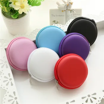 

Headphone Case Soft Hold Storage Anti-shock Mini Portable Bag Earphone Memory Card Newest Headphone Cable Storage Box