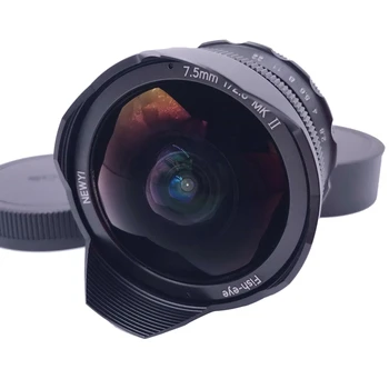 

Newyi 7.5mm F2.8 II Fisheye Lens for Fuji Fujifilm FX Mount X-A1/2 X-T2 X-T10 X-E2 Camera