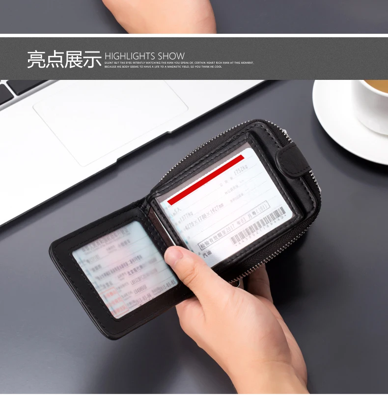 SHUJIN Leather Card Wallet Men Business Bank Card Holder Thin Credit Card Case Convenient Small Cards Pack Cash Pocket NEW