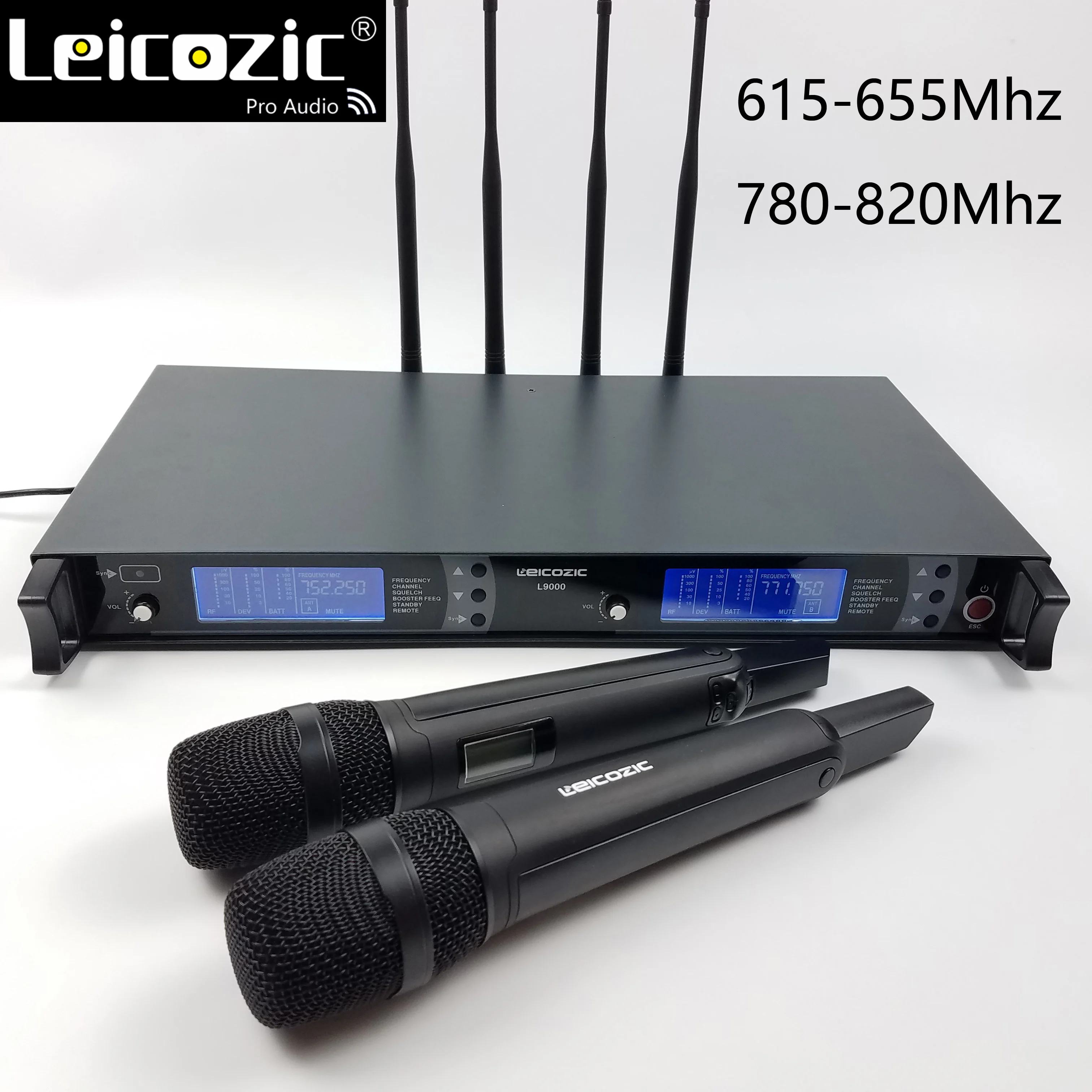 Leicozic истинное разнообразие сценический беспроводной микрофон uhf microfone mikrofon