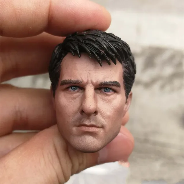 1/6 Tom Cruise male head sculpture is suitable for 12-inch toys, male soldiers, models, dolls, sculptures and head sculptures 1