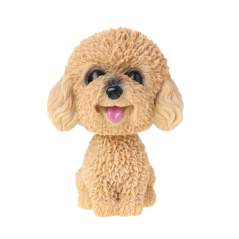Орнамент с изображением собак мини Bobble-Head игрушки автомобиль кукла голова встряхивание автомобиля украшение интерьера LX9C - Название цвета: Золотой
