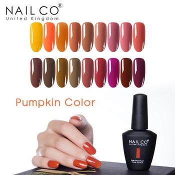 

NAILCO Yellow Pumpkin Color UV Gel Nail Polish Semi Permanent Soak Off Nail Art Gel Varnish Primer Lacquer Hybrid Nail Polish