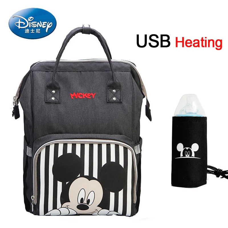 Disney USB сумка для подгузников с подогревом для беременных подгузник рюкзак большой емкости для кормления дорожный Рюкзак Сохранение тепла - Цвет: B01