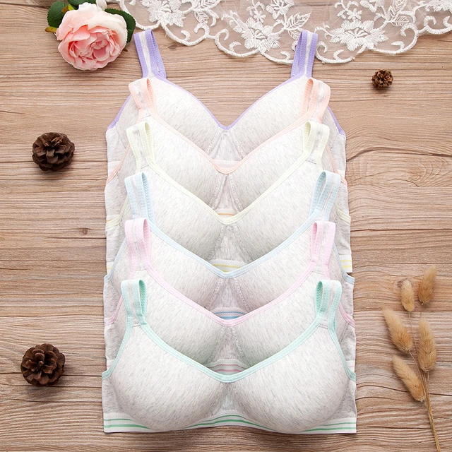 Pure Cotton Underwear Girl Bra Without Steel Ring Comfortable