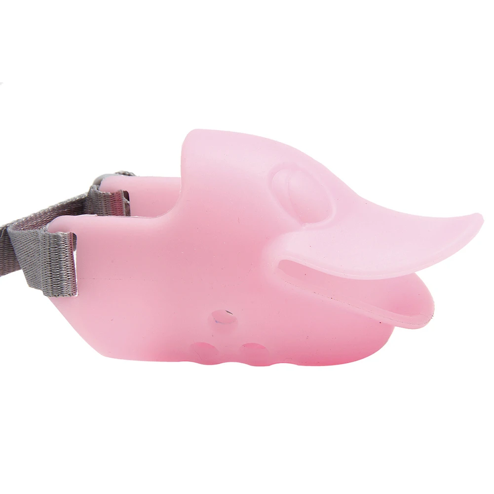 Розовый Silicone Anti Bite Duck Mouth Shape Dog Mouth Covers Luminous Anti-Called Muzzle Masks Pet Mouth Set Biteproof DNJ998 - Цвет: Розовый
