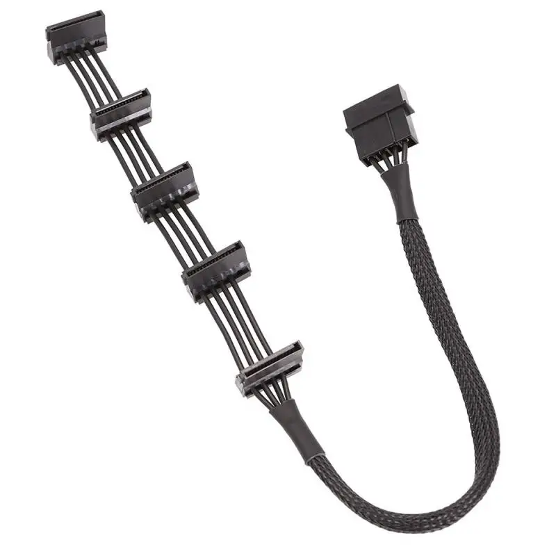 Высокоскоростной 1 4Pin IDE Molex To 5 15Pin SATA кабель питания для ПК сервера DIY поставка