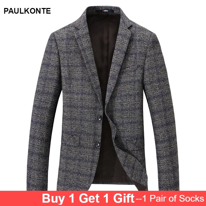 PAULKONTE Jacket For Men Business Casual Suit Jacket Simple Slim Fit Male Blazer Classic Men's Jacket Mostly Male Dress Jacket PAULKONTE Jacket For Men Business Casual Suit Jacket Simple Slim Fit Male Blazer Classic Men's Jacket Mostly Male Dress Jacket