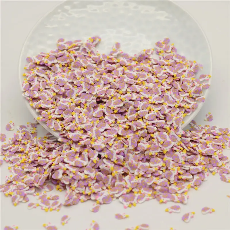 100 г/лот полимерный Единорог Горячая глина Fimo распыляет прекрасные конфетти для рукоделия, DIY конфетти