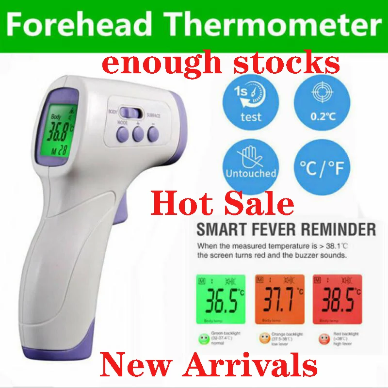 

Non-contact Fever LCD Digital Thermometer Ear Infrared Thermometer for Adult Baby Kid Accurate Fast Temperature Gun Hot Sale