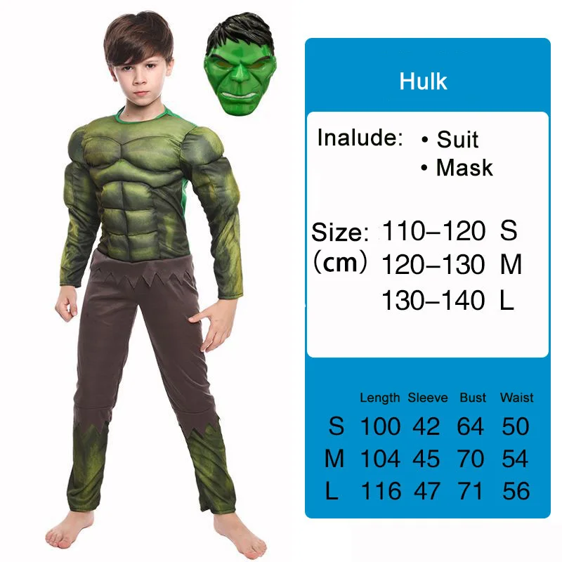 Marvel/детская одежда для хеллоуина; костюм из аниме «Оптимус Прайм»; вечерние костюмы «мстители», «Трансформеры», «Нептун», «Звездные войны»; праздничные костюмы - Цвет: Hulk