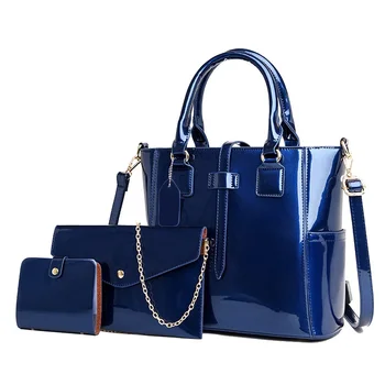 

Luxury Handbags Leather Purse Fashion Women Bag High Quality Handbag Female Shoulder Bag Sac (Blue)