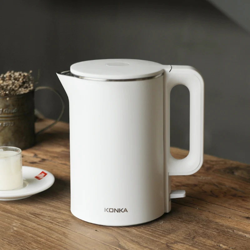 Простой белый Электрический чайник KONKA, кухонный чайник, электрический кипяток, Vitek, 1500 Вт-1800 Вт, Электрический чайник - Цвет: WHITE