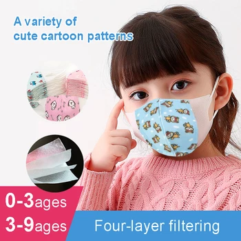 

10pcs Disposable Kid's Mask Anti PM2.5 Anti flu Air Pollution Dust Face Masks Breathable kid Mouth Mask Safe Protect Face Maker