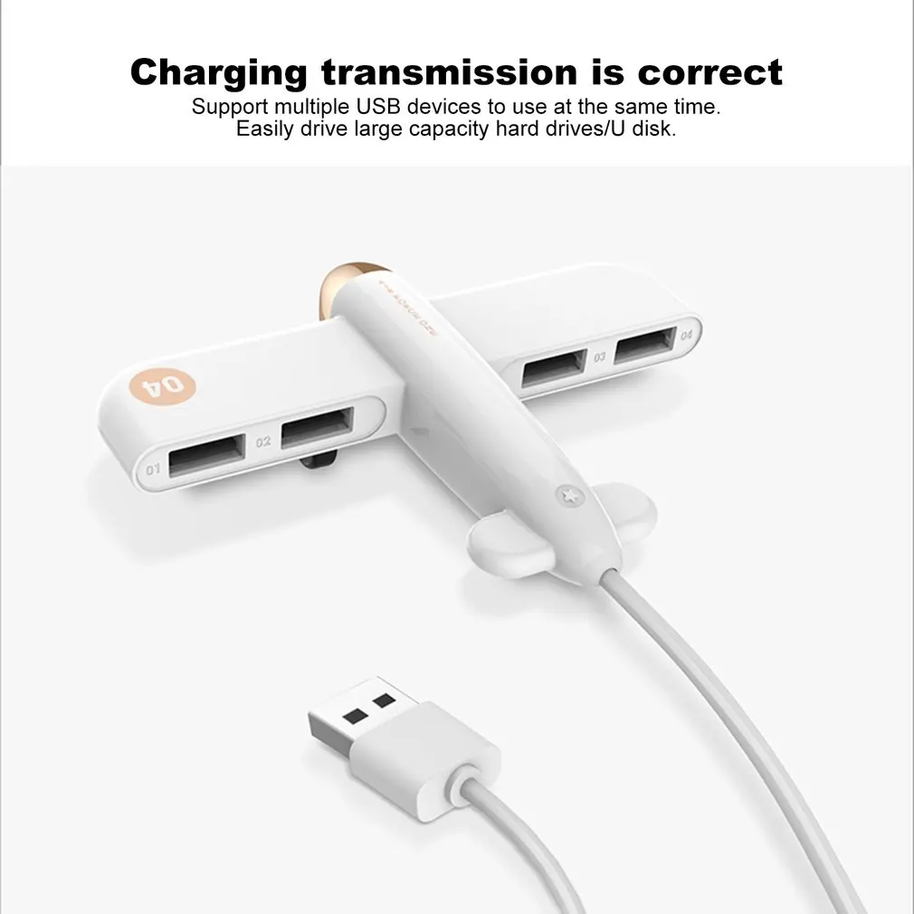 usb-хаб 2,0 Мульти USB 2,0 концентратор 4 порта самолет 4 порта концентратор USB Высокоскоростной концентратор USB разветвитель для ПК Компьютерные аксессуары