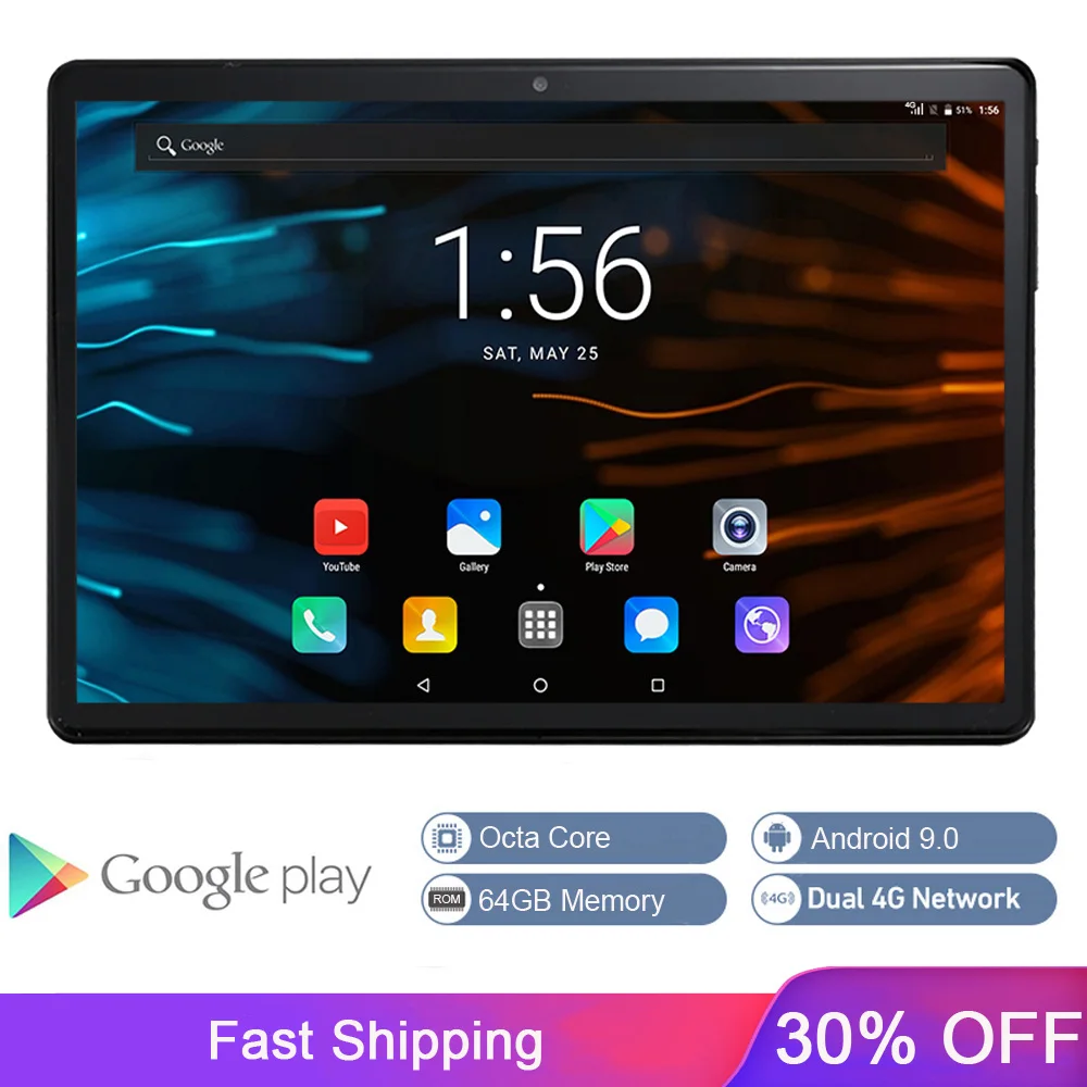 

Free shipping Brand New Google play 10.1 inch Tablet pc 4G LTE Dual SIM Card 1920*1200 Resolution Android 9.0 Tablet kids