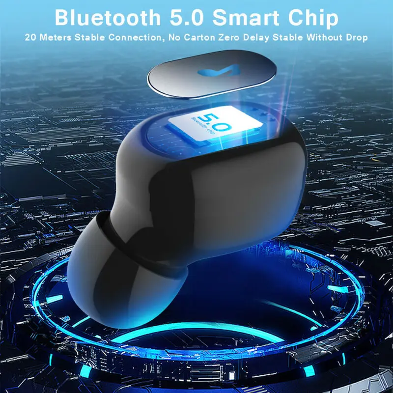 Мини Беспроводной Bluetooth 5,0 наушники-капельки дляимузыка спортивные гарнитуры истинную бас близнецов наушники стерео наушники-вкладыши наушники с микрофоном Хэндс фри