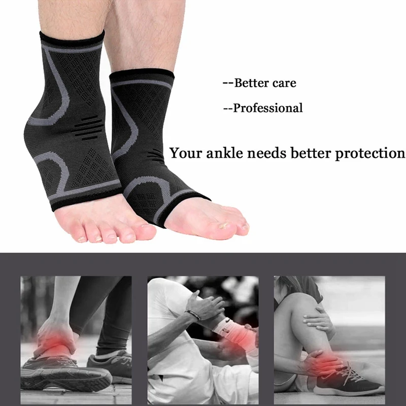 1 пара лодыжки Поддержка Универсальный Печатный дышащий вязаный ножной рукав пятки покрытие носки защитная упаковка наружная спортивная одежда
