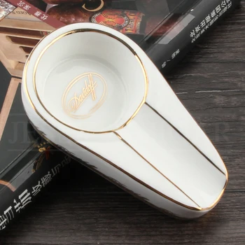 

COHIBA Ashtray Pocket Ceramic Cigar Ashtray Home Ash Tray Car Portable Outdoor Ashtrays Cigars Gadgets For 1 Cigar Holder