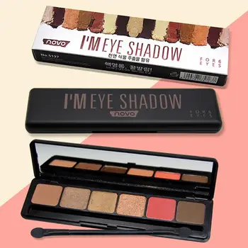 

Novo Brand 6 Colors Glitter Galaxy Eye Shadow Palette Pigment Shimmer Matte Eyeshadow Makeup Flash Shine Diamond ShadowTSLM1