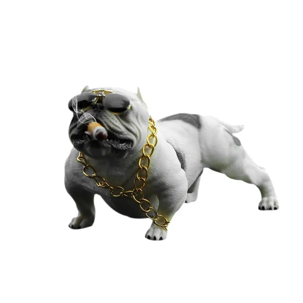 Прохладный Bully Pitbull имитация автомобиля игрушечная собака подвеска с героем аниме украшение интерьера автомобиля украшения игрушки подарок автомобильные аксессуары - Название цвета: White