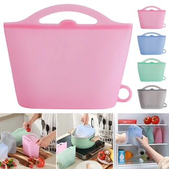 

Silicone Food Storage Bag Reusable Ziplock Bags for Food Storage Airtight Seal Microwave Safe J99Store