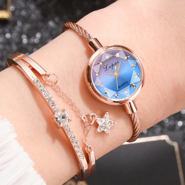 Buy Gemstone Silver Modern Dainty Watch Bracelet for Her, Unique Watch Gift  Online in India - Etsy