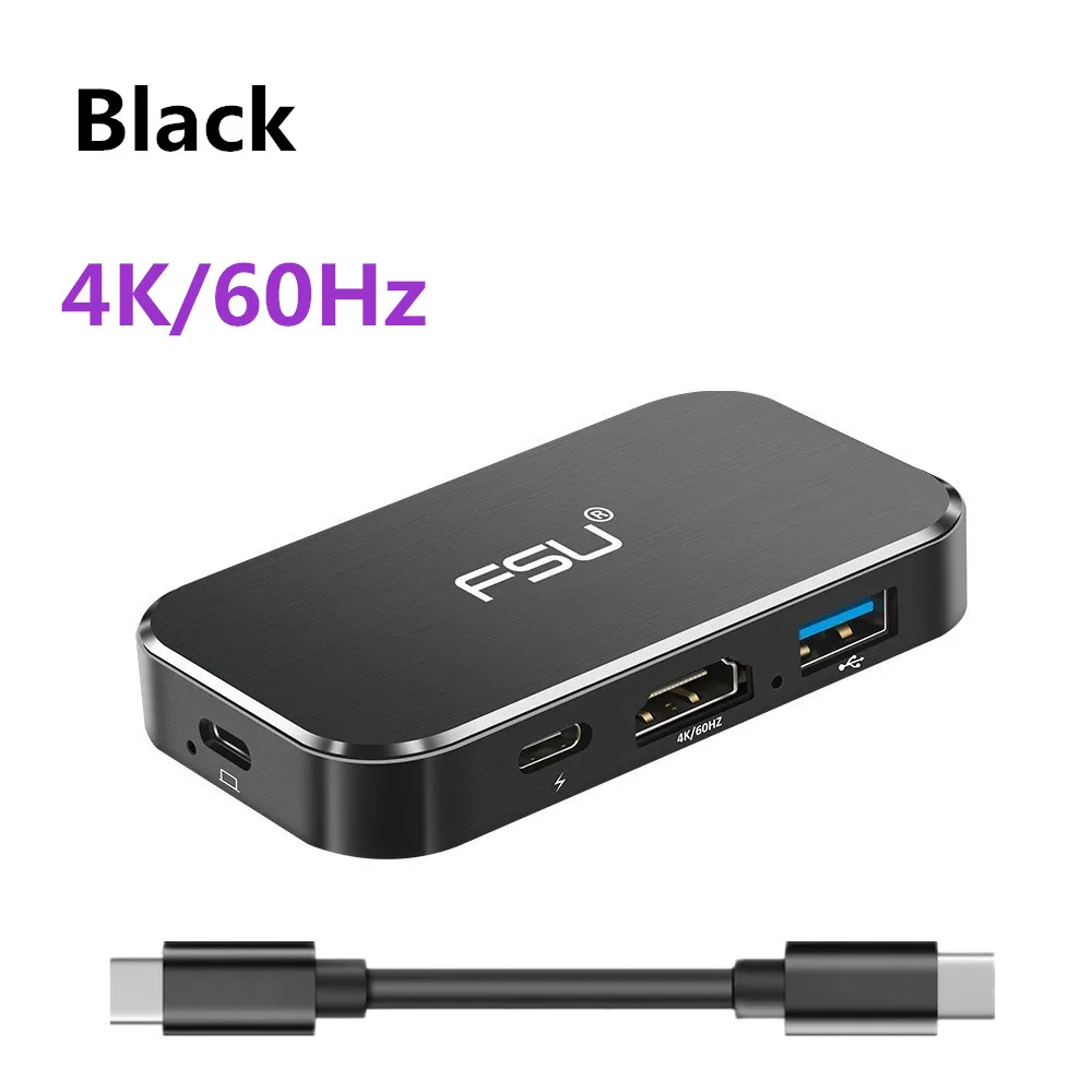 4K 60HZ Thunderbolt 3 док-станция USB C type C к HDMI 4K 60 Гц концентратор PD 100 Вт зарядный адаптер type-c концентратор для MateBook проектор Разветвитель переключатель - Цвет: 4K 60HZ
