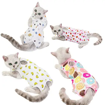 

Pet Recovery Soft Cats Weaning Suit Safe Breathable High Elastic Vest Anti-mite Harmless Wound Protection Clothes cats costume