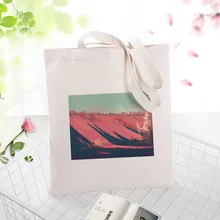 Красная серия холщовая вместительная сумка для покупок сумка на заказ Печать текстовый логотип DIY ежедневное использование экологическая многоразовая утилизация