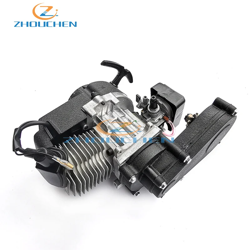 40mm cylinder 49cc 47cc мотоциклетные полный двигатель 2-х тактный двигатель старт тяги W/коробка передач Серебряный для мини Dirt pit Bike liya Скутер мопед - Цвет: 40mm cylinder