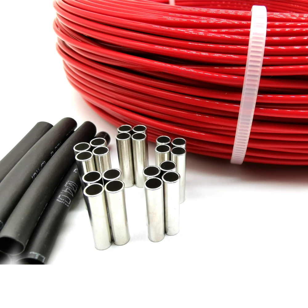 100 метров 17ohm 24k PTFE огнестойкий нагревательный кабель из углеродного волокна нагревательный провод DIY специальный нагревательный кабель для отопления
