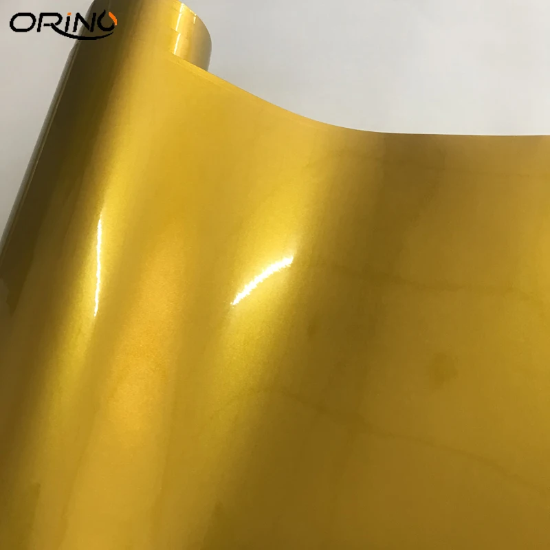 Gold Glossy Metallic Vinyl Film Wrap-3