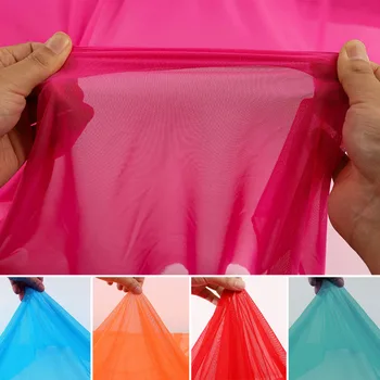 

Bright color 4 way Stretchy Nylon Spandex Mesh Fabric high-elastic net fabric sold BY YARD