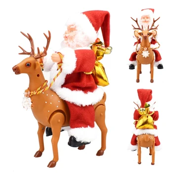 

Children Toys Christmas Electric Santa Claus Singing Walking Doll New Year Present For Children Christmas Decoration Toy