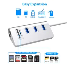 

USB3.0 Hub HUB One For Three For SD/for TF Card Reader 5Gbps Expansion Dock