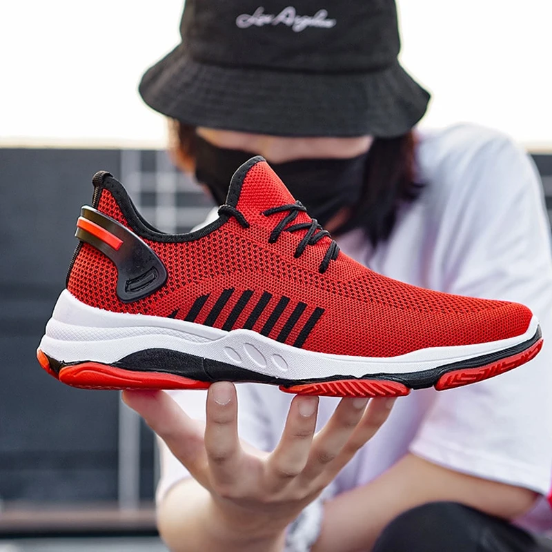 Günstige Vulkanisierte Schuhe Männlichen Turnschuhe 2019 Mode Sommer Air Mesh Atmungs Wedges Turnschuhe Für Männer Plus Größe 39 44 buty meskie