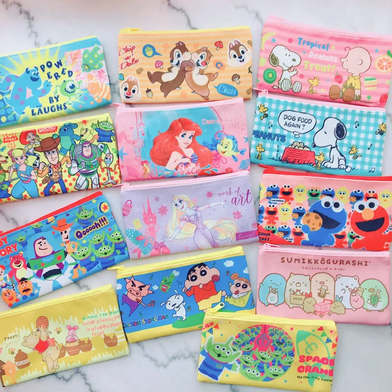 

1Pc Lovely Cloth Pencil Case Princess Storage Makeup Bags Dolls Collection