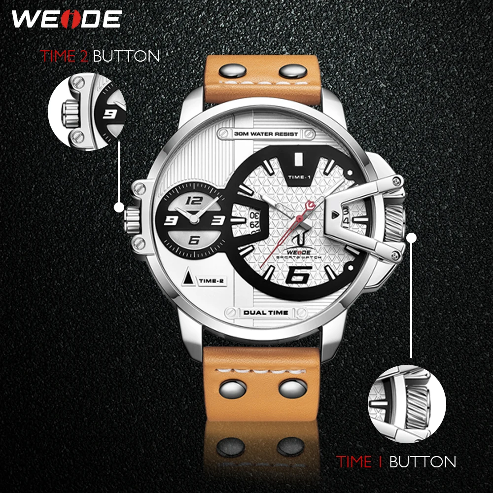 

WEIDE Men Watch Relogio Men Military Band Men's Watches Quartz Watch Movement Analog Clock Wristwatches Relogio Masculino Watch