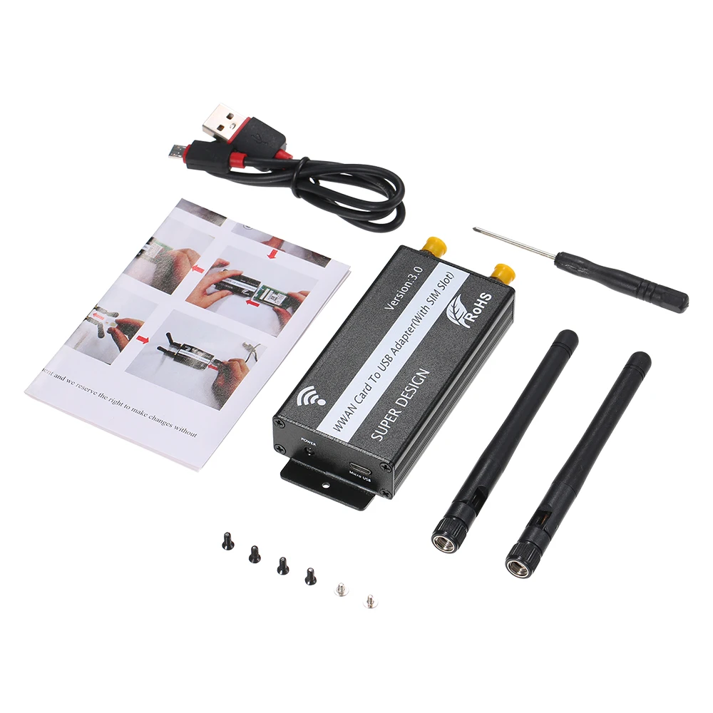 Карта WWAN к usb-адаптеру со слотом для sim-карты, спроектированный Micro USB Female+ Micro USB Female к USB 2,0 Male кабельный ящик
