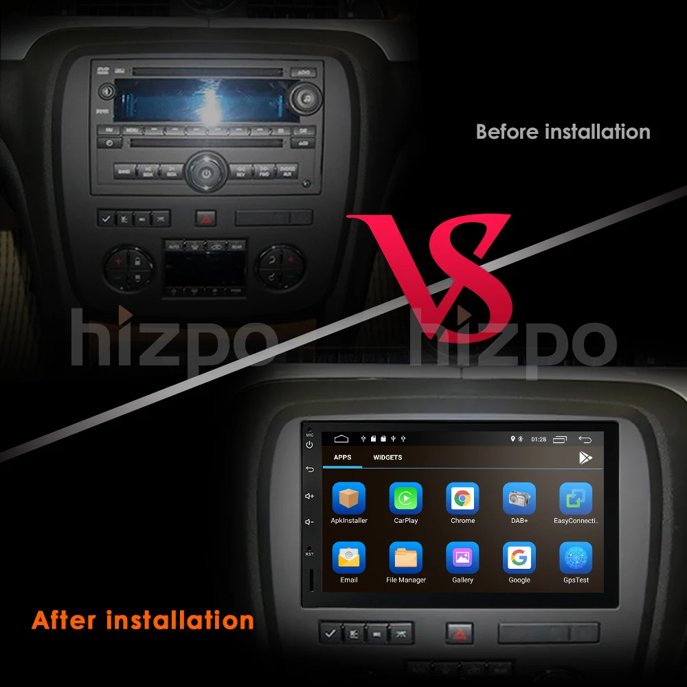 Excellent Quad Core Pure Android 9.0 Auto Radio Car NO DVD Player Car PC Tablet Double 2din 7