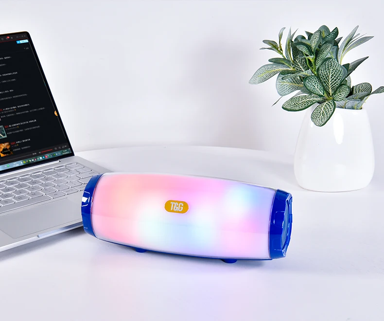 Портативный Bluetooth динамик стерео кожаная Колонка светодиодный светильник сабвуфер беспроводной уличный музыкальный бум-бокс fm-радио HIFI TF карта