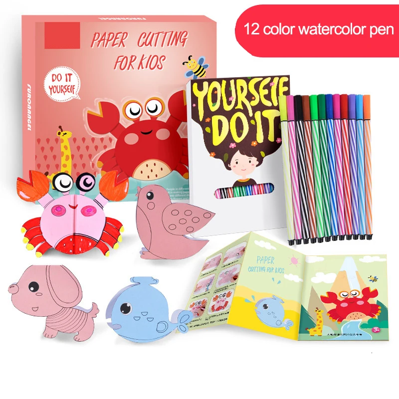 40 pcs Детские Мультяшные цветные бумажные детские игрушки Королевство Искусство ремесло DIY Развивающие игрушки, Детские ремесла оригами детские игрушки - Цвет: 40 pcs