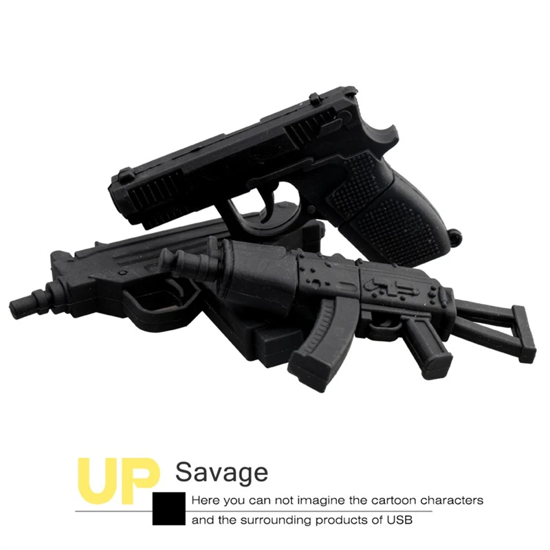 Suntrsi-usb Flash Drive Modelo Pistola Desenhos Animados Pen Drive Memory Stick Presente para pc 8gb 16gb 32gb 64 gb - Imagem 2