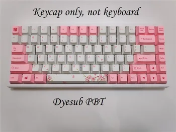

MAC Sakura Dye sub PBT keycaps for Keycool 84 mini mechanical keyboard PBT keycap set mini84 dyesublimation keycap