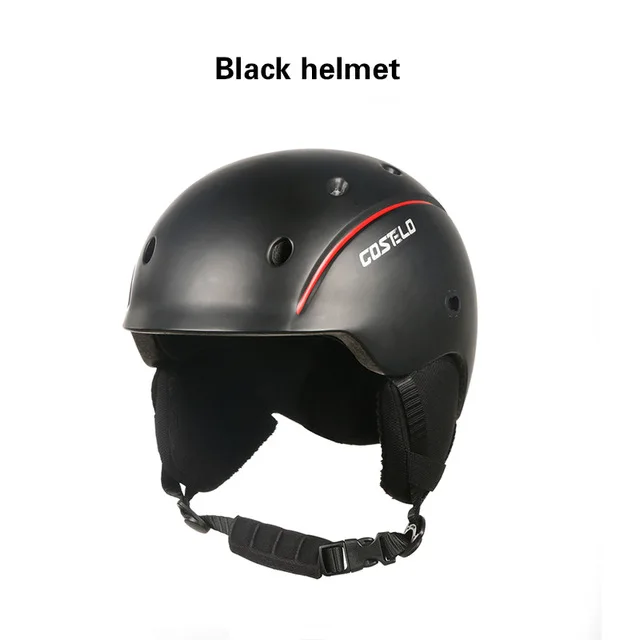 Black helmet only Новейший Costelo Airwolf скейтборд лыжный сноуборд шлем лыжные очки интегрально-формованные сверхлегкие дышащие лыжный шлем - Цвет: Black helmet only