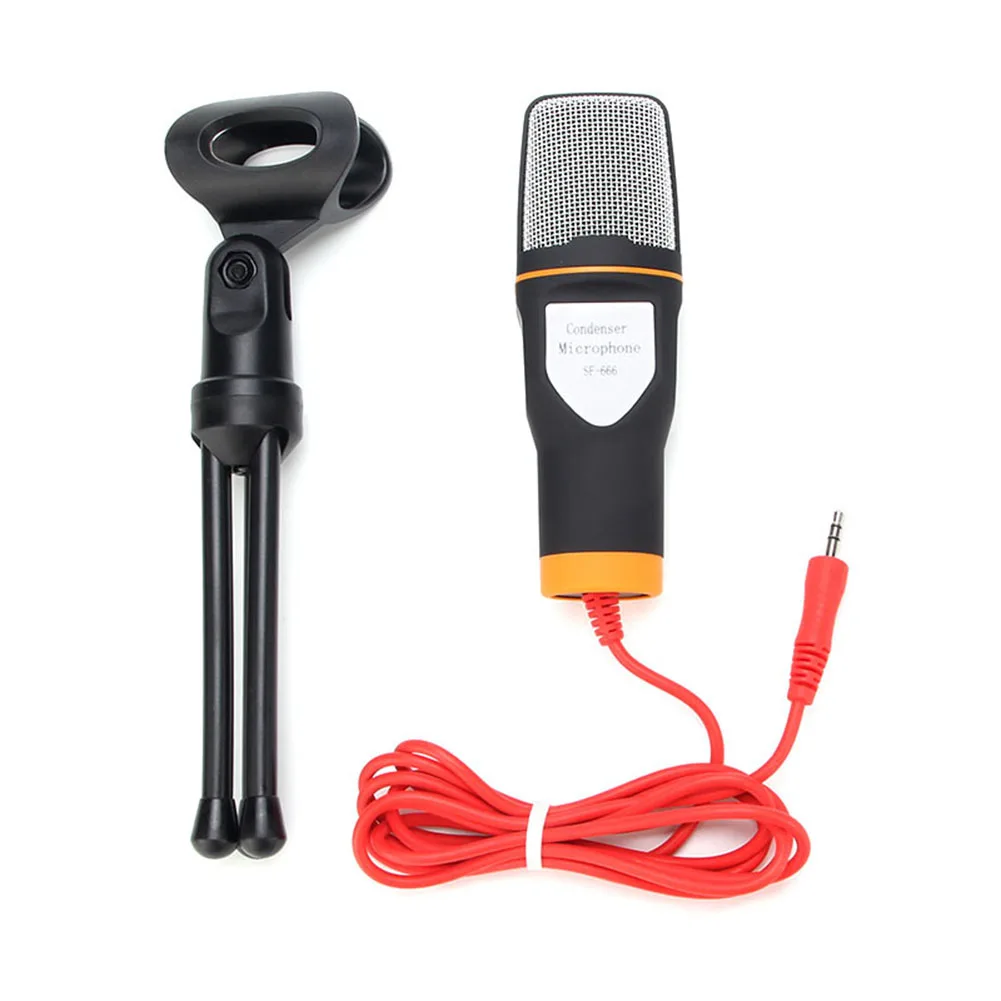 

Professional Handheld Recording Condenser Wired Microphone with Stand for Recording Chatting Singing for PC Laptop
