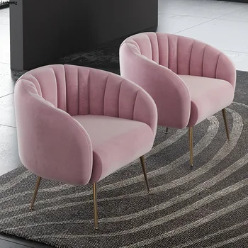 

Nordic Minimalist Nordic Single Sofa Lounge Chair Simple Fabric Sofa Single Chair Light Luxury Living Room Balcony Bedroom