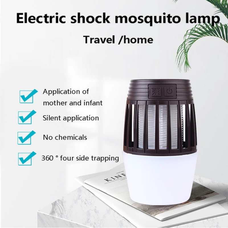 Электронный убийца насекомых, Москитная Zapper, usb зарядка, светодиодная лампа для кемпинга, Москитная лампа, отпугивающая мух, лампа, светодиодный походный ночной Светильник
